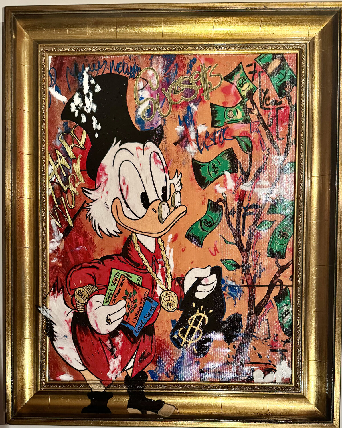 Uncle Scrooge : Hard work success RAPH Original painting for sale