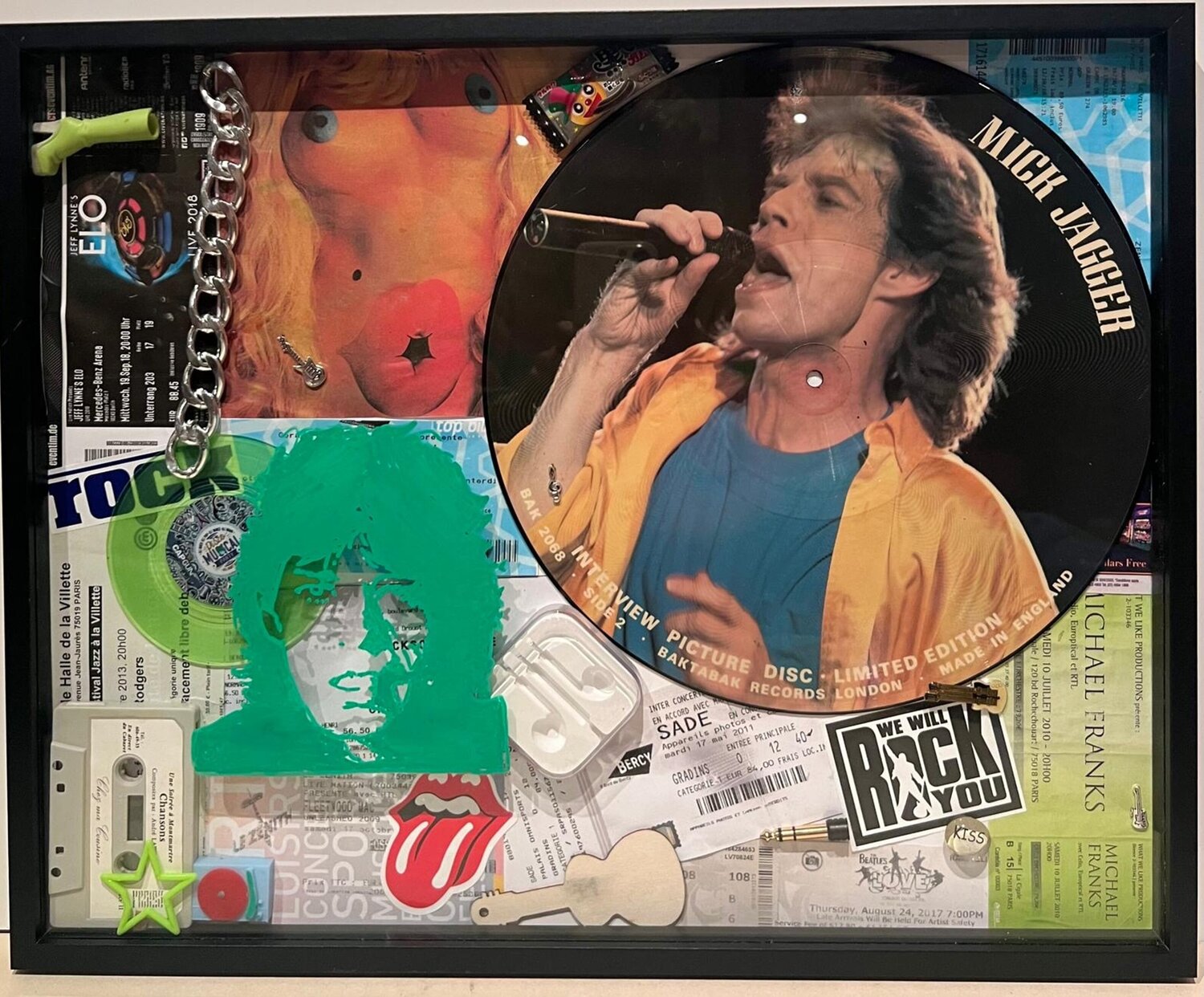 I love Mick Jagger   - Œuvre unique RAPH Original painting for sale