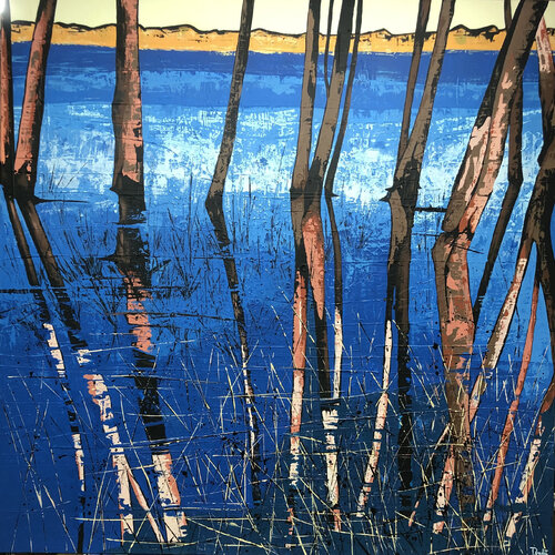 VUE SUR LE LAC by François Poulat, Painting for Sale on Select