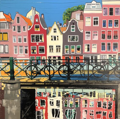 REFLETS D'AMSTERDAM by François Poulat, Painting for Sale on Select