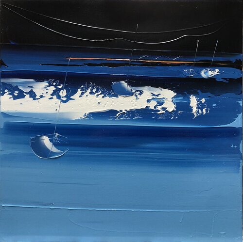 A LA NUIT TOMBANTE by François Poulat, Painting for Sale on Select