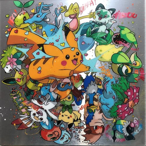 PIKACHU ET Cie by François Poulat, Painting for Sale on Select