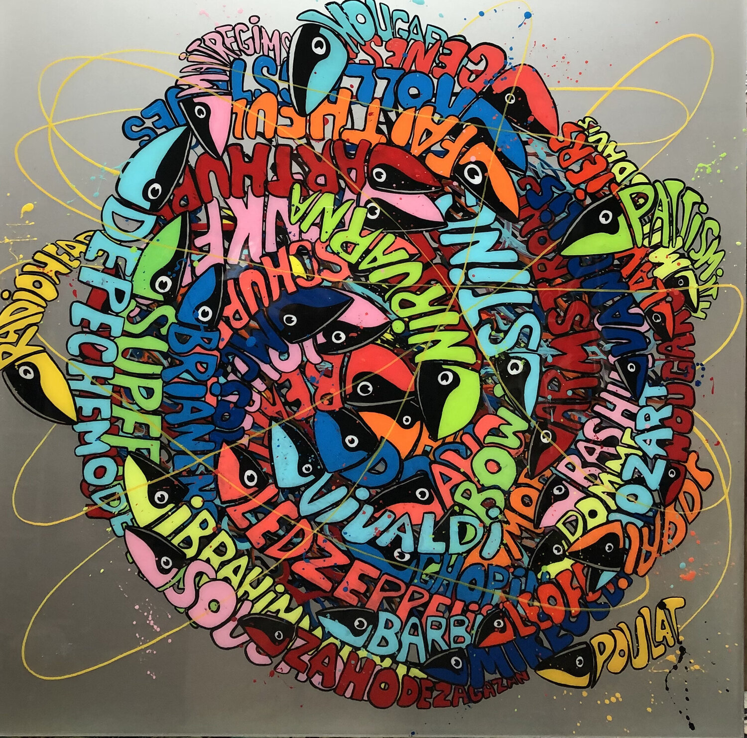 SYMPHONIE COLOREE POUR ARTISTES PEINTRES.... EFFERVESCENCE COLOREE François Poulat Original painting for sale