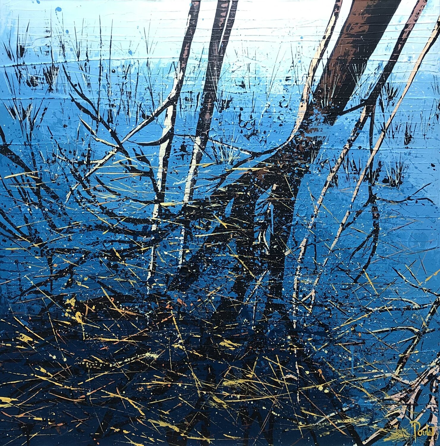 VUE SUR LE LAC II François Poulat Original painting for sale
