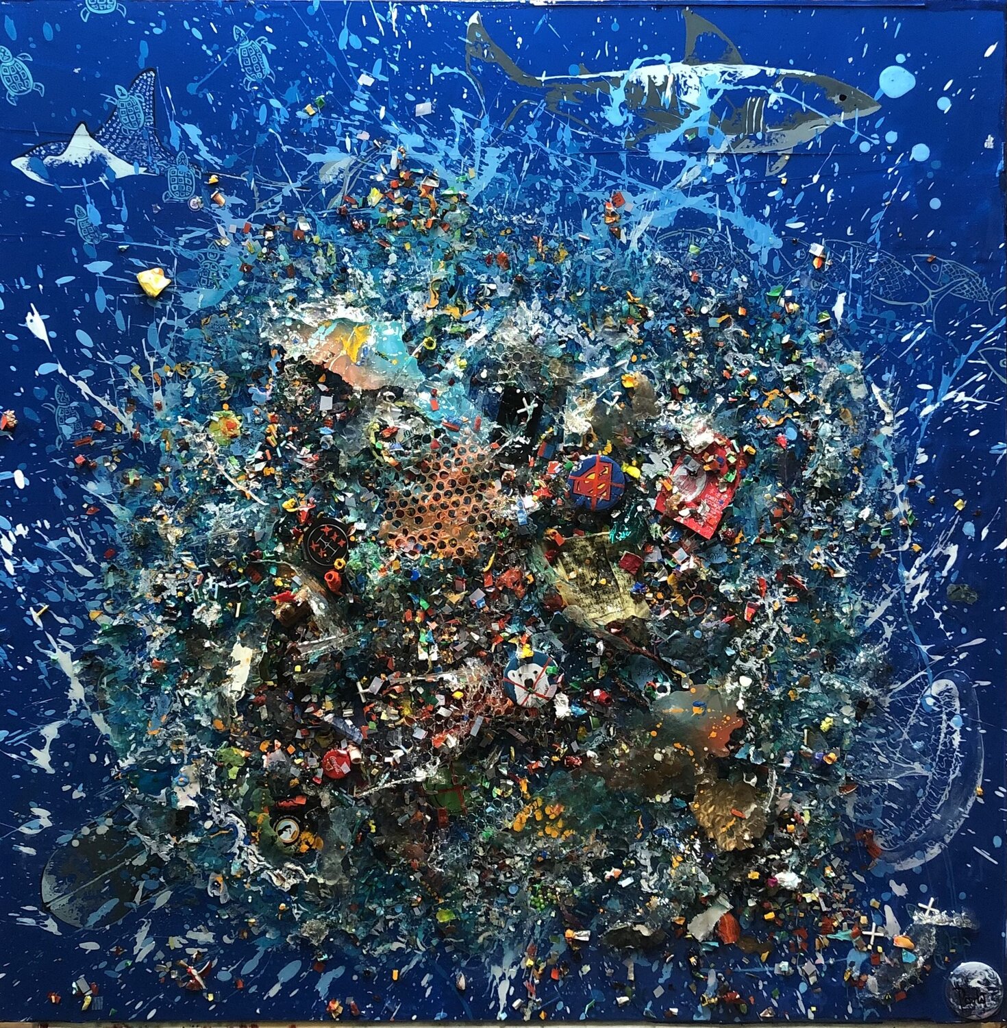 7 ème CONTINENT François Poulat Original painting for sale