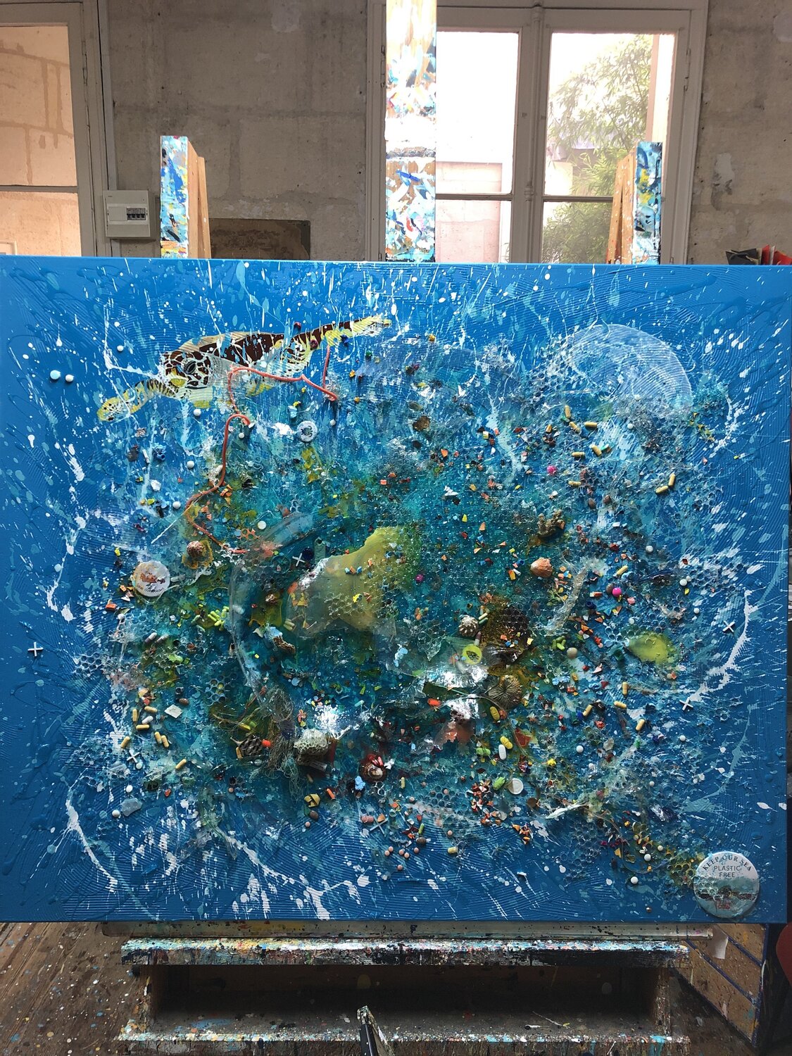 7 ème CONTINENT François Poulat Original painting for sale