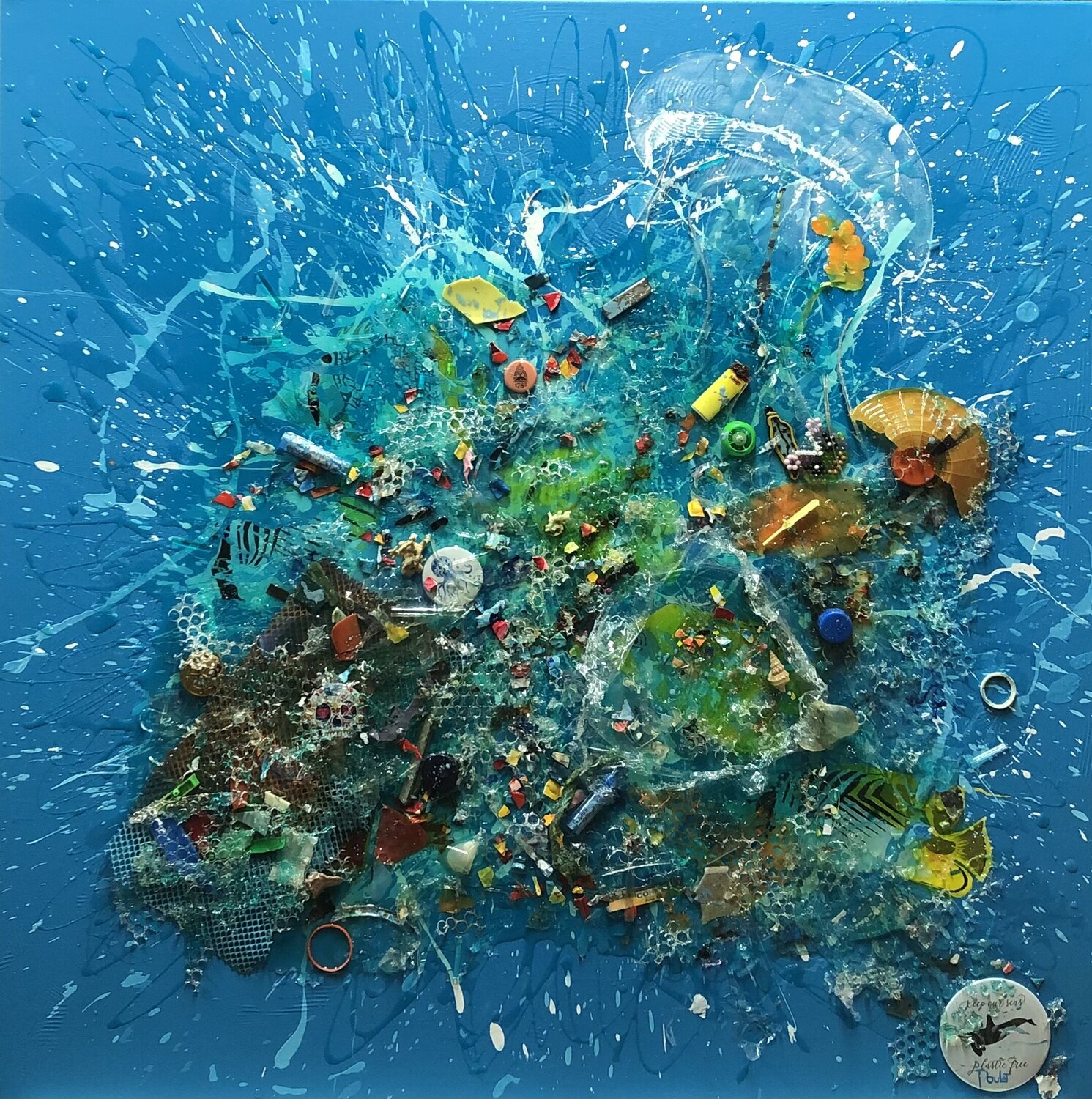 7 éme CONTINENT François Poulat Original painting for sale