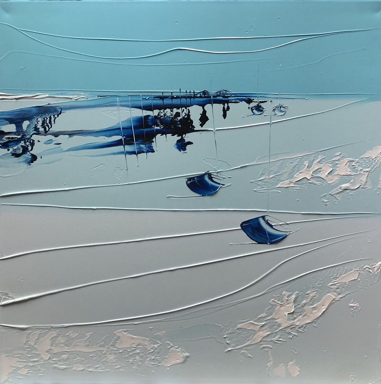 BLUE LAGOON François Poulat Original painting for sale