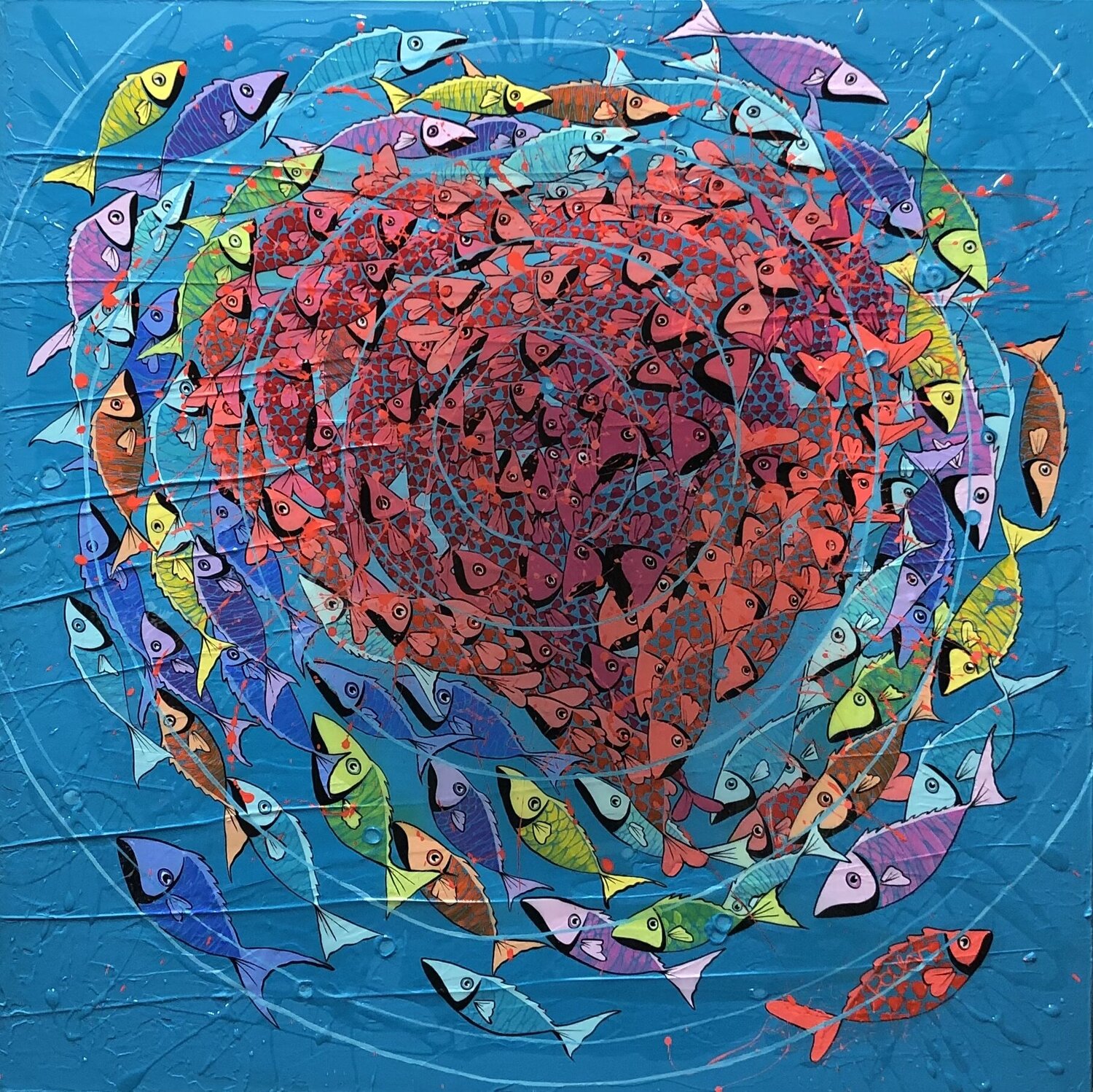 THE HEART OF THE OCEANS François Poulat Original painting for sale