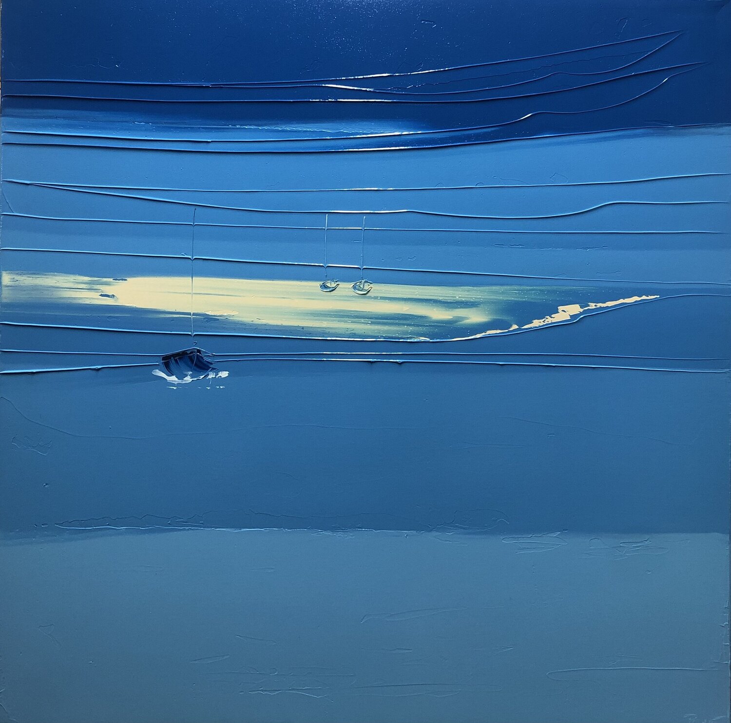 LE BANC DE SABLE François Poulat Original painting for sale