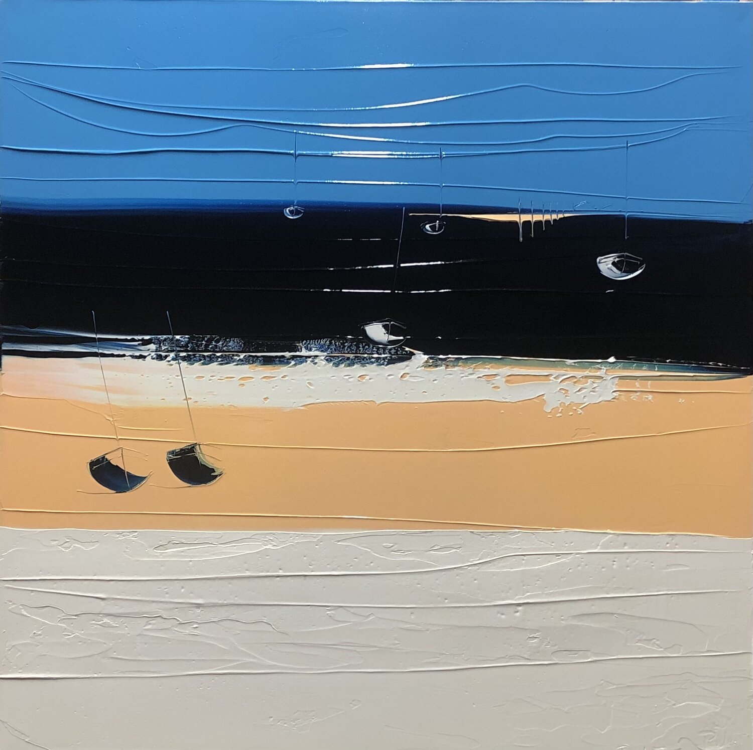 LES BANCS DE SABLE François Poulat Original painting for sale