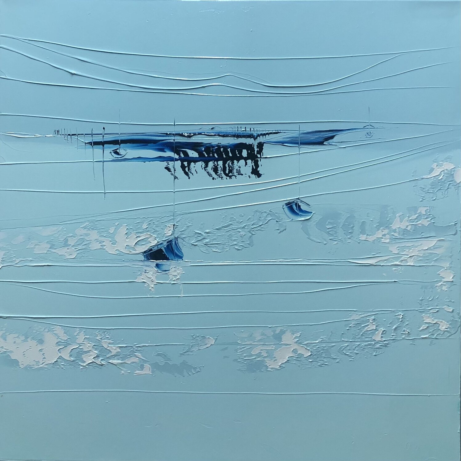 BASSIN D'ARCACHON " L'île aux oiseaux " François Poulat Original painting for sale