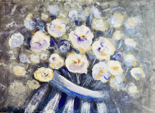 Les murmures du jardin by Karen Amsallem, Painting for Sale on Select