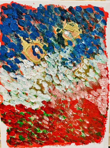Douce France, fragmentée en éclat de couleurs by Karen Amsallem, Painting for Sale on Select