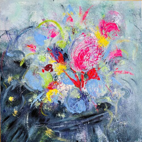 Chorégraphie florale I by Karen Amsallem, Painting for Sale on Select