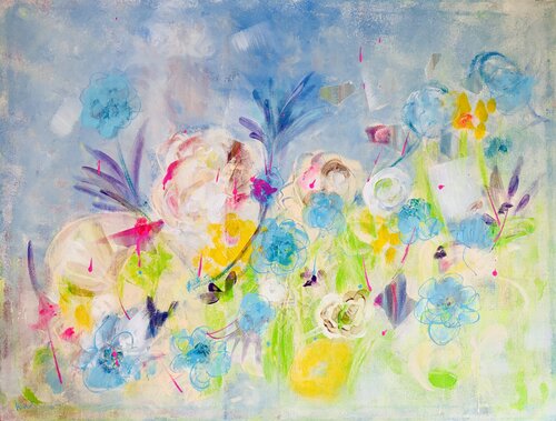 Chorégraphie florale VII by Karen Amsallem, Painting for Sale on Select