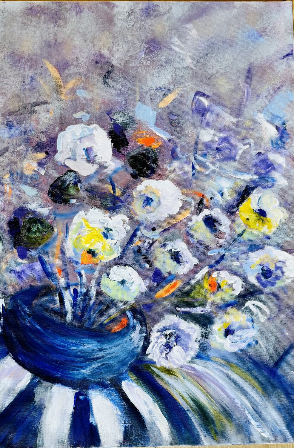 Envolée florale 2 Karen Amsallem Original painting for sale
