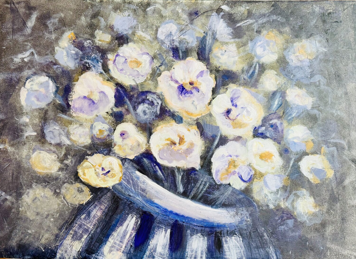 Les murmures du jardin Karen Amsallem Original painting for sale
