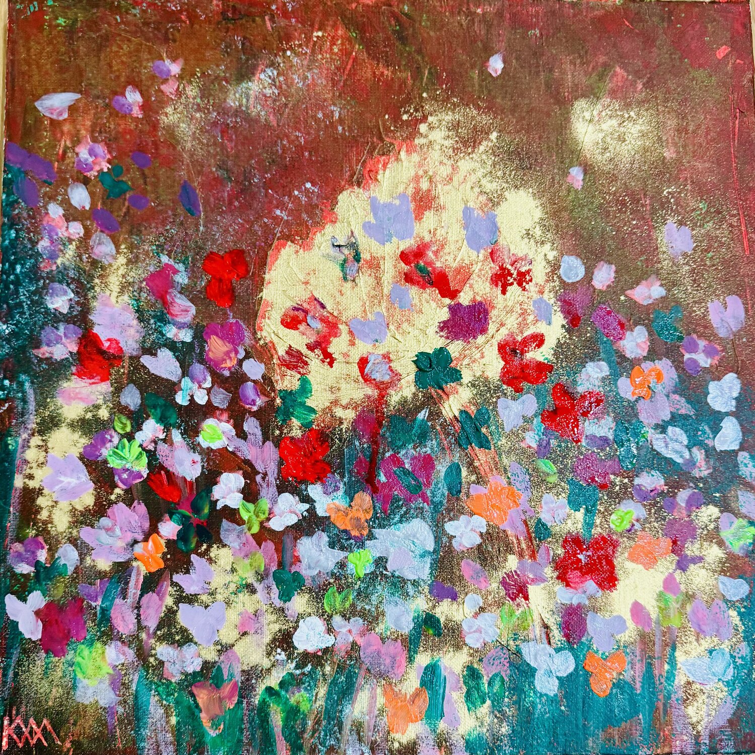 S’envoyer des fleurs Karen Amsallem Original painting for sale