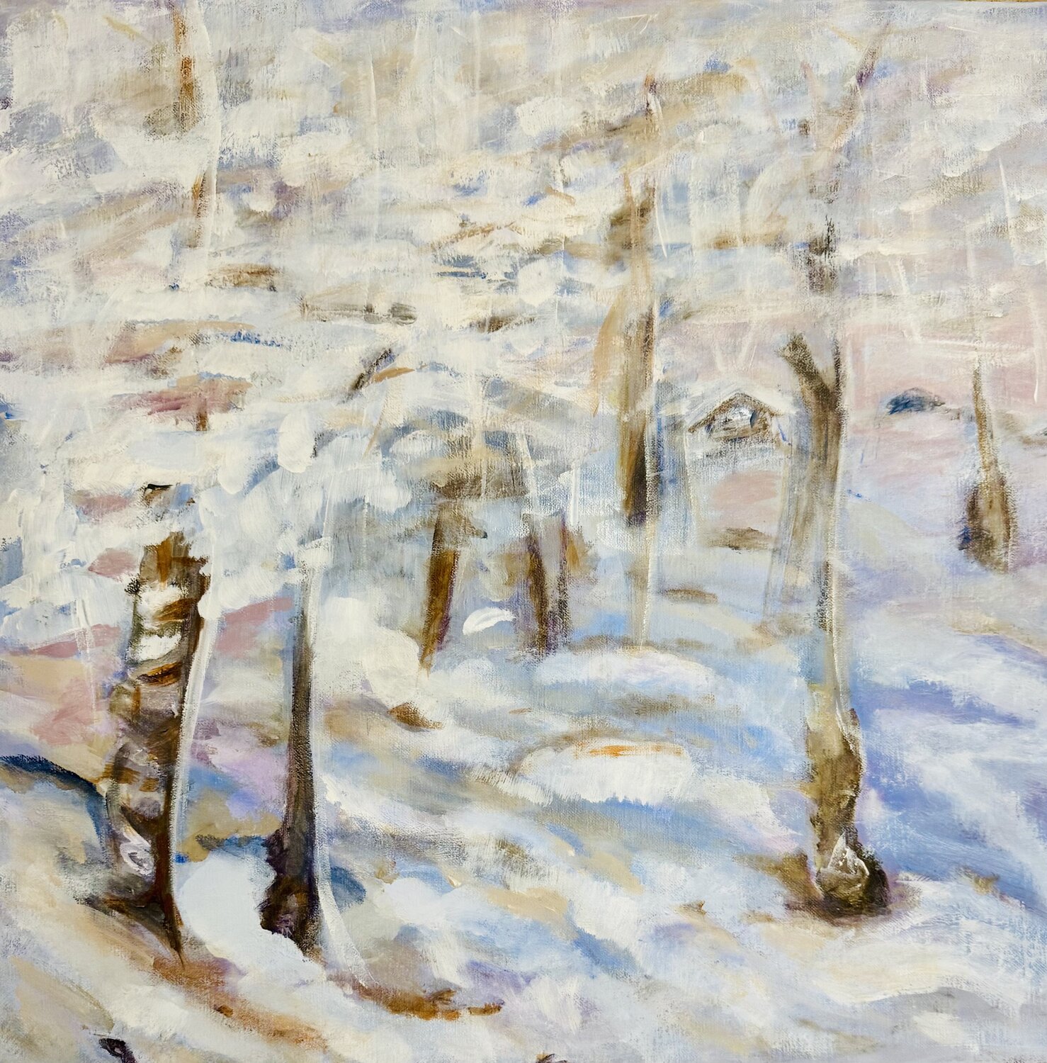 Fragment d’hiver Karen Amsallem Original painting for sale