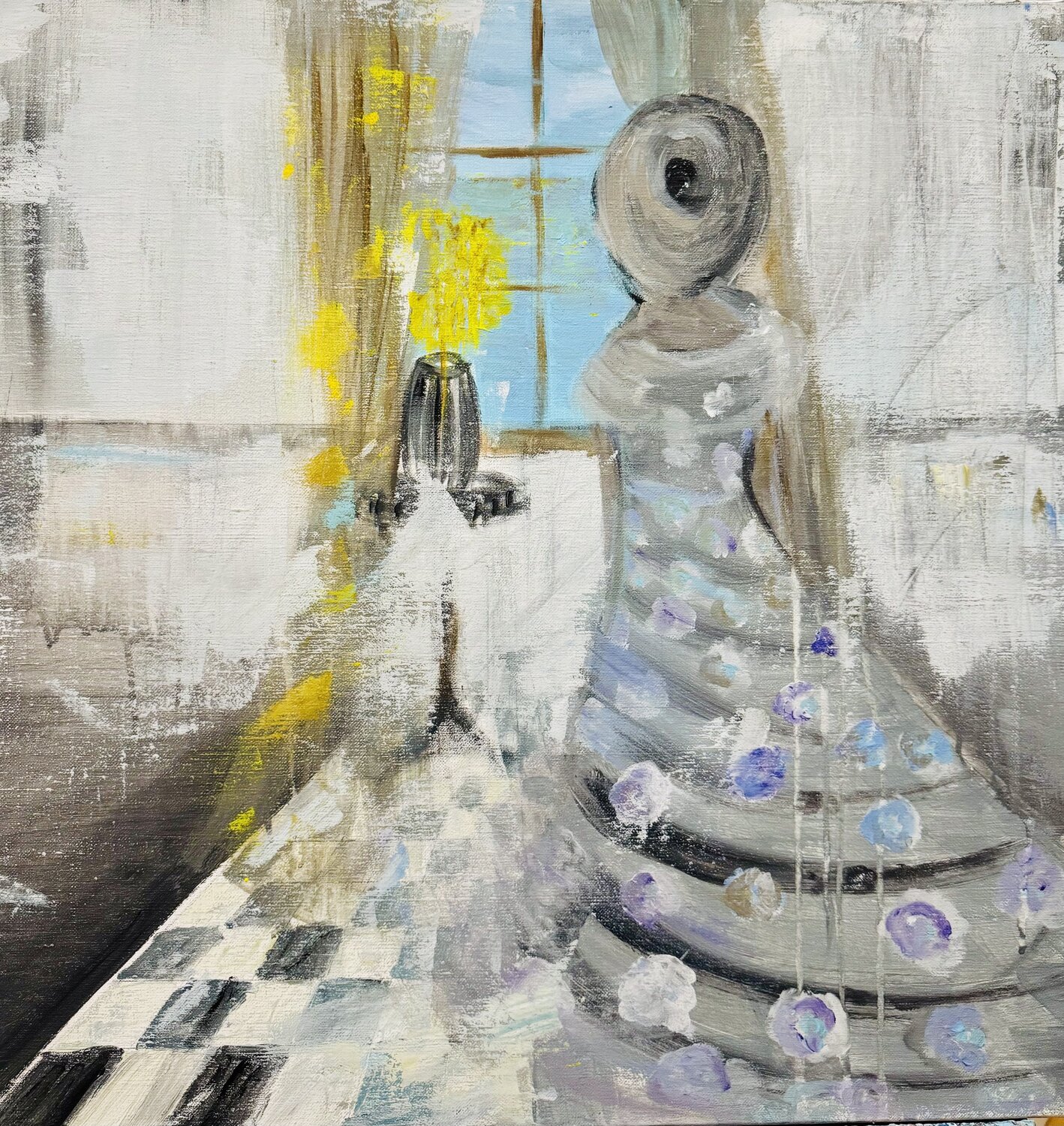 Partition floue Karen Amsallem Original painting for sale