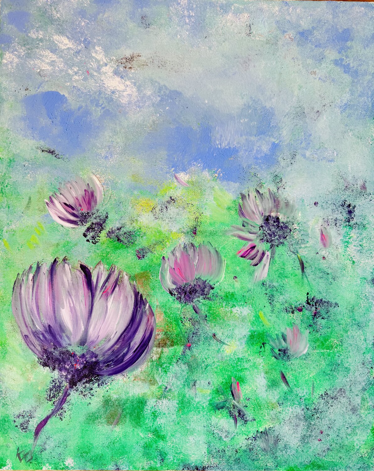 Poésie invisible Karen Amsallem Original painting for sale