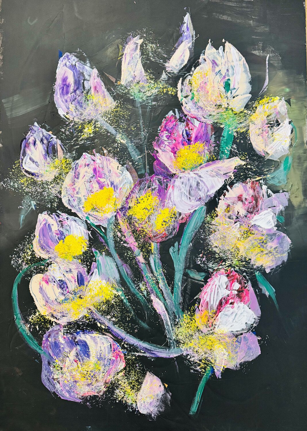 Composition théâtrale Karen Amsallem Original painting for sale