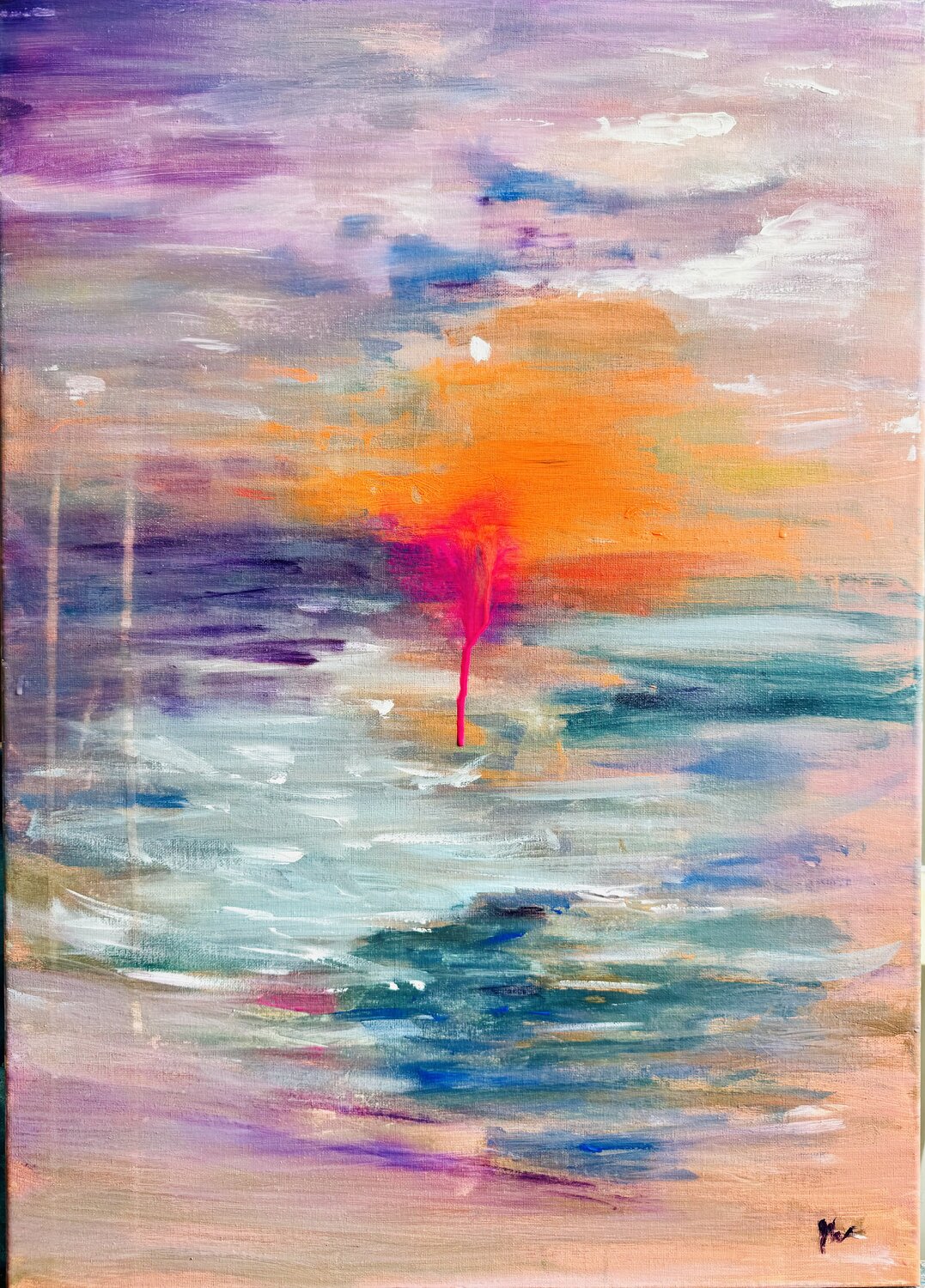 Chorégraphie de lumière I Karen Amsallem Original painting for sale