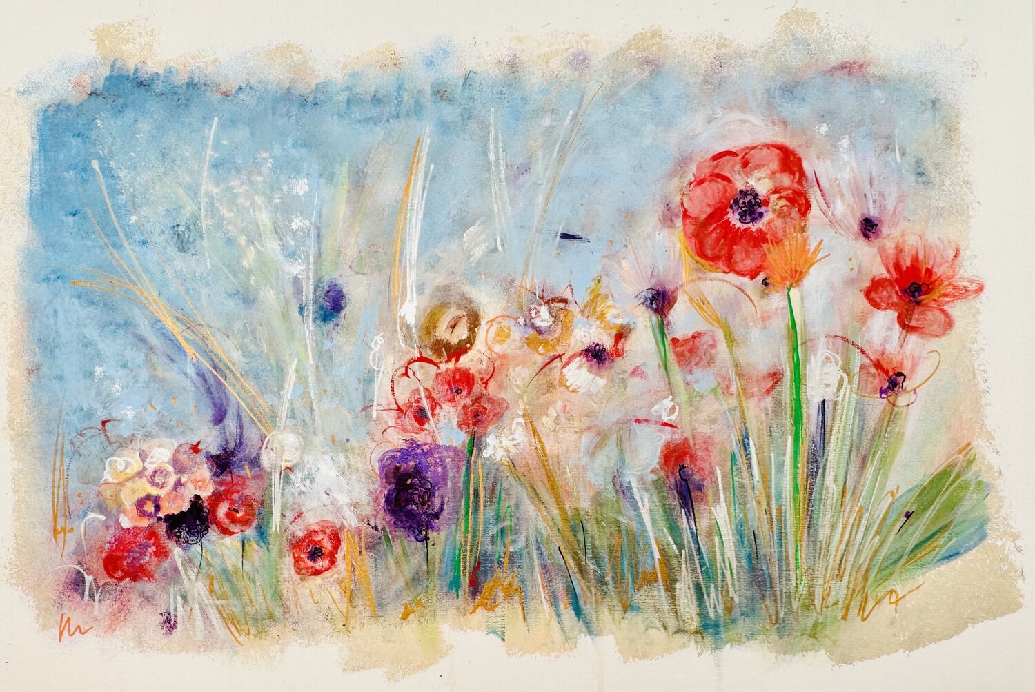Chorégraphie florale XI Karen Amsallem Original painting for sale