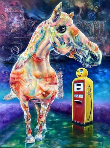 Original Painting Oil on Canvas Surreal Cuban Art By Alain Donate by ALAIN Donate Hernandez, Painting for Sale on Select