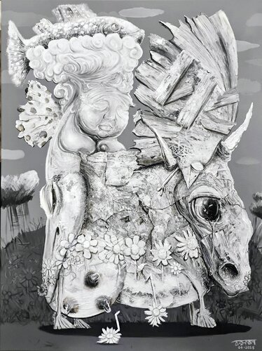 Original Painting acrylic on Canvas Surreal Cuban Art By Alain Donate contemporary art by ALAIN Donate Hernandez, Painting for Sale on Select
