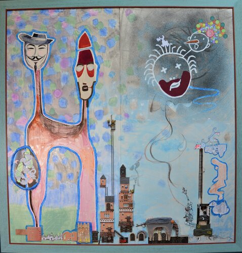 Pinocchio's town by Pier Forlano, Painting for Sale on Select