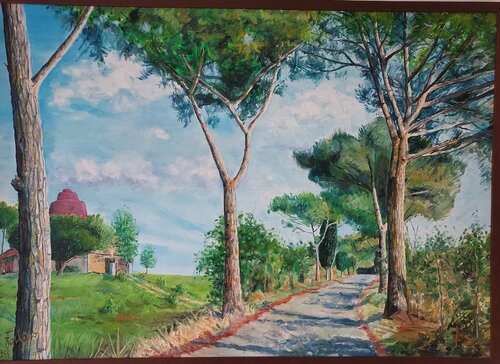 The red tower by Pier Forlano, Painting for Sale on Select