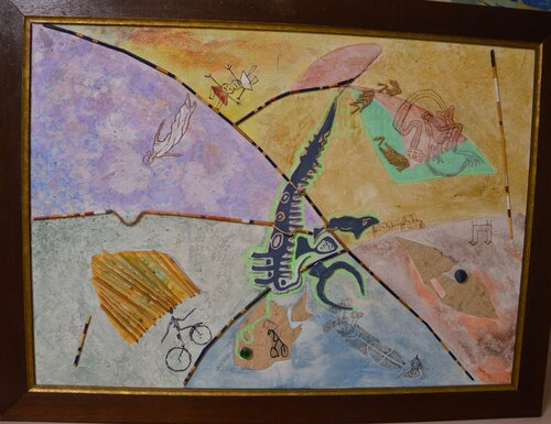 Snake woman shedding her skin by Pier Forlano, Painting for Sale on Select
