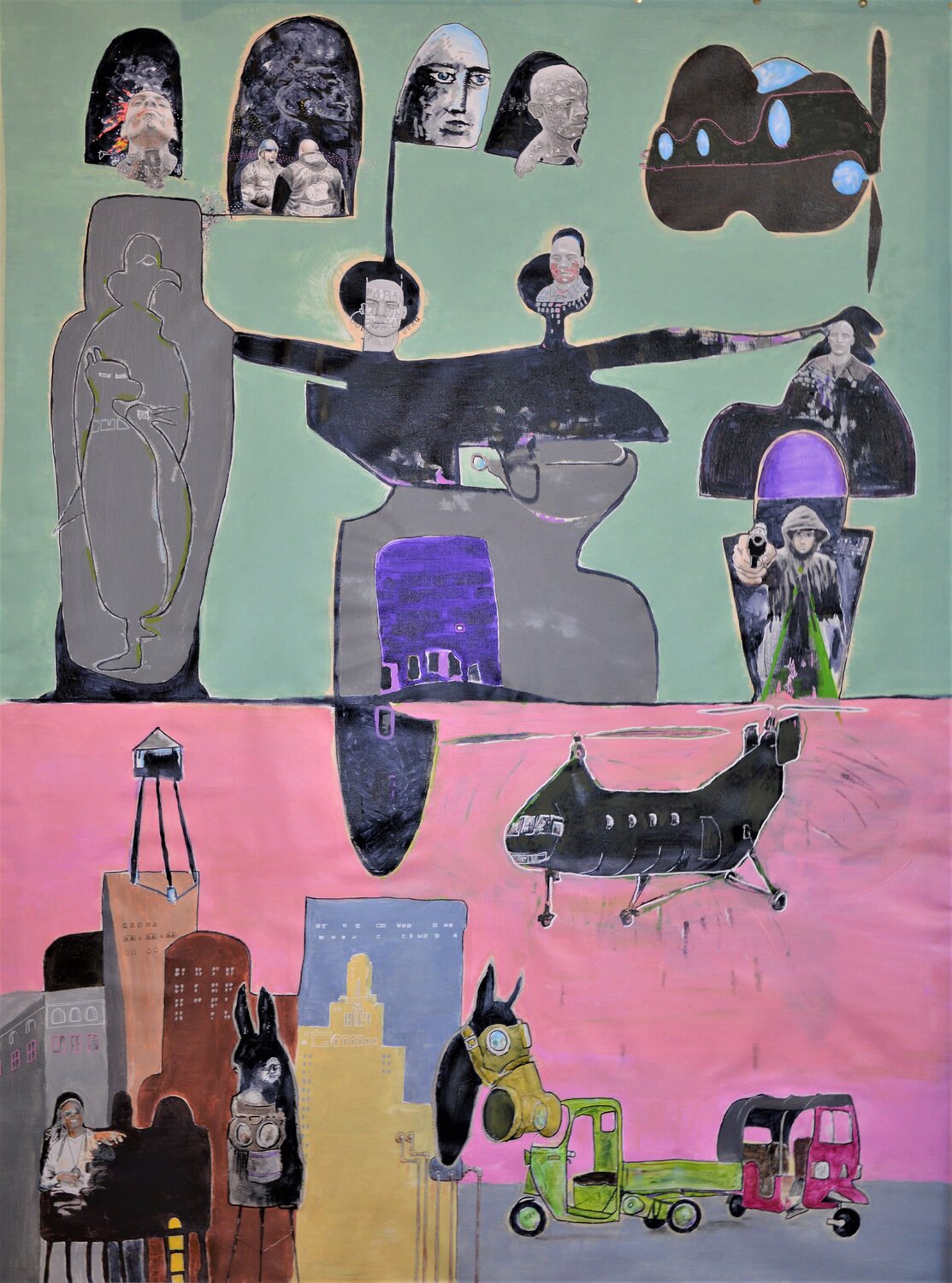 War on gangs Pier Forlano Original painting for sale