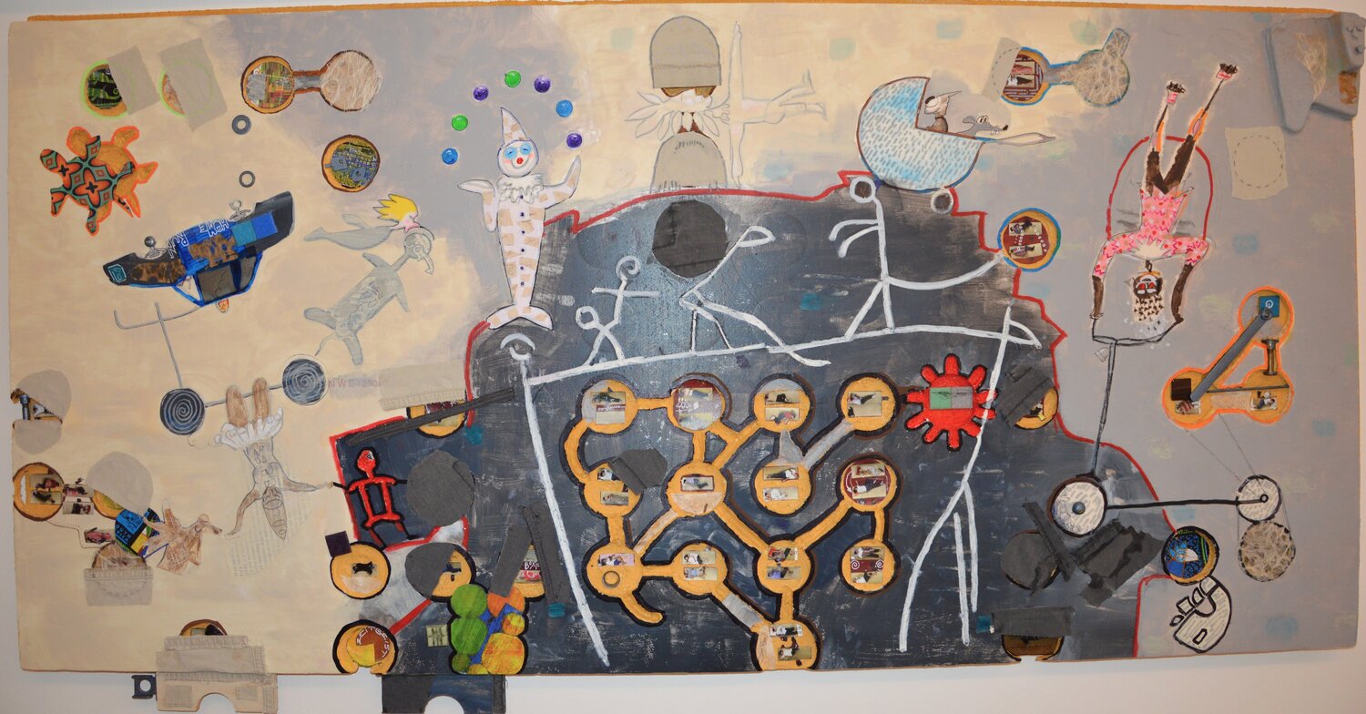 Social Fabric Pier Forlano Original painting for sale