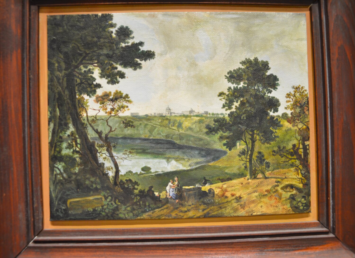 Lake Albano Pier Forlano Original painting for sale