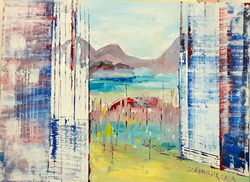 Traverser le paysage by Sylvie Schambill, Painting for Sale on Select