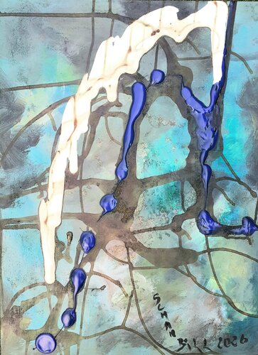 Rivière bleue by Sylvie Schambill, Painting for Sale on Select