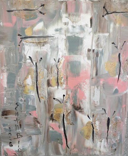 Papillons by Sylvie Schambill, Painting for Sale on Select