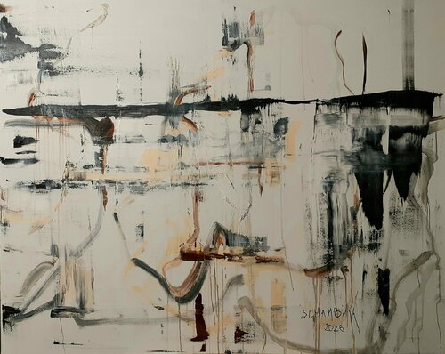 Sous le lac gelé by Sylvie Schambill, Painting for Sale on Select