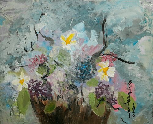 Bouquet de Fleurs von Sylvie Schambill, Malerei kaufen auf Select
