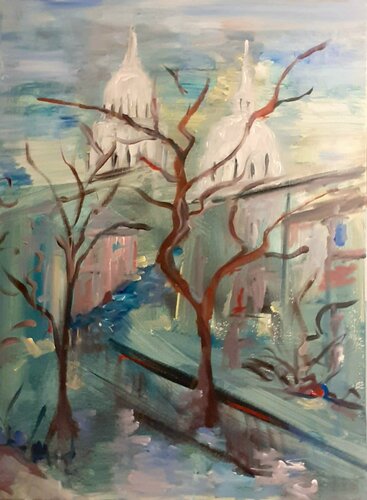 Paris- Montmartre by Sylvie Schambill, Painting for Sale on Select