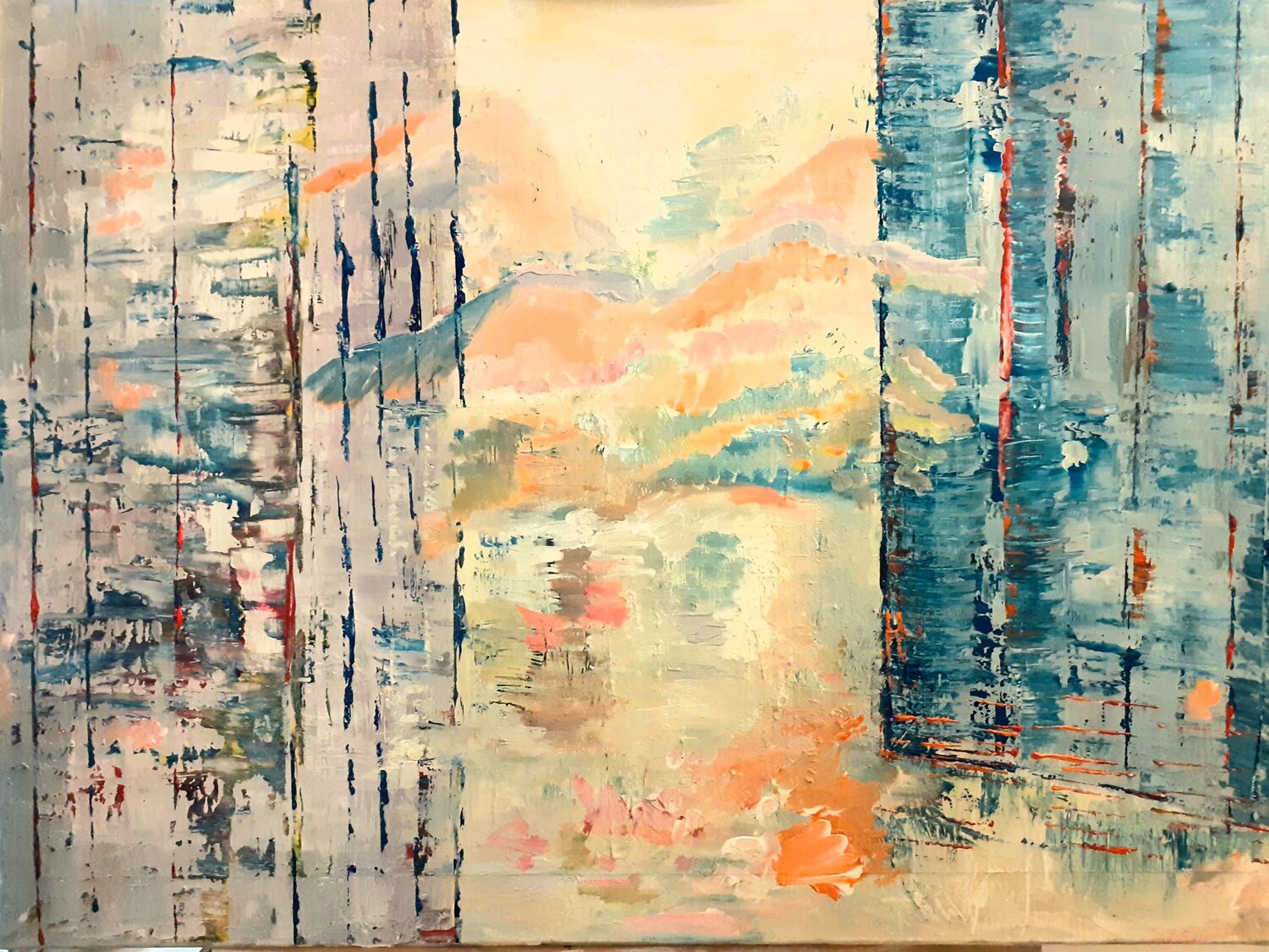 Traverser la montagne Sylvie Schambill Original painting for sale