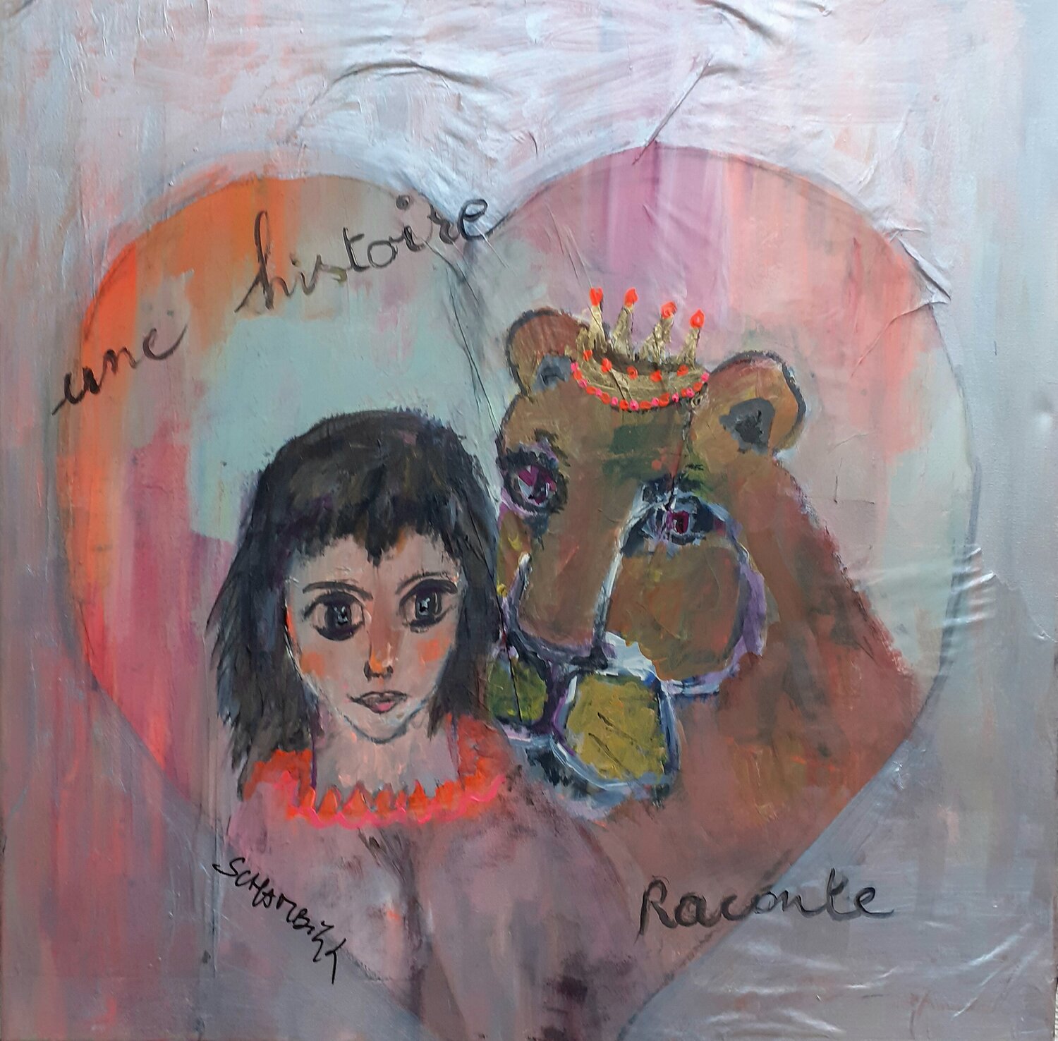 Raconte une histoire Sylvie Schambill Original painting for sale