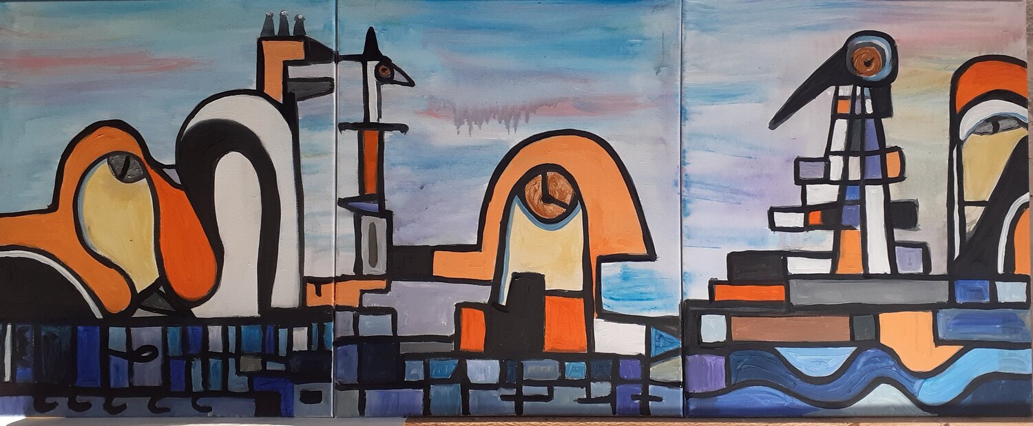 Bord de mer Sylvie Schambill Original painting for sale