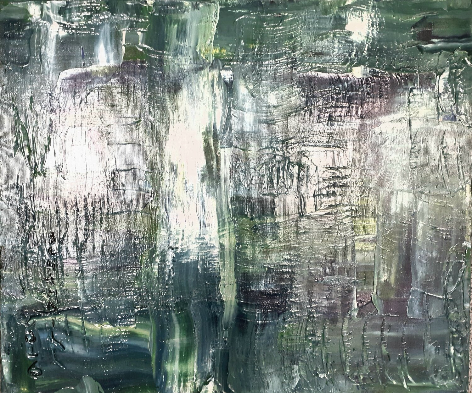 Cascade blanche Sylvie Schambill Original painting for sale