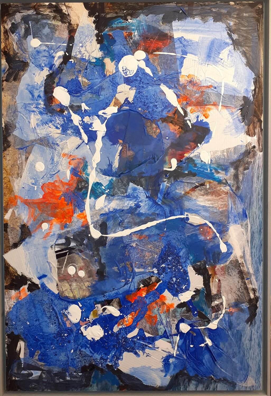 Océan bleu Sylvie Schambill Original painting for sale