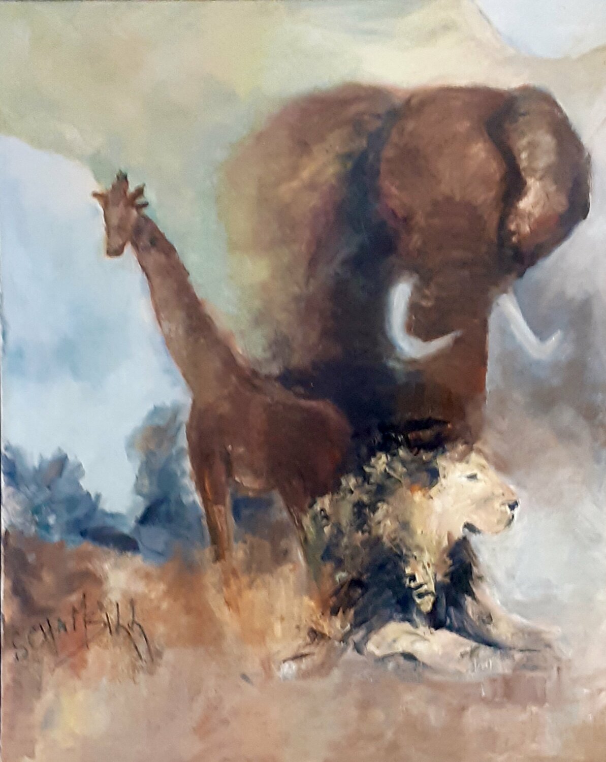 Afrique Sylvie Schambill Original painting for sale