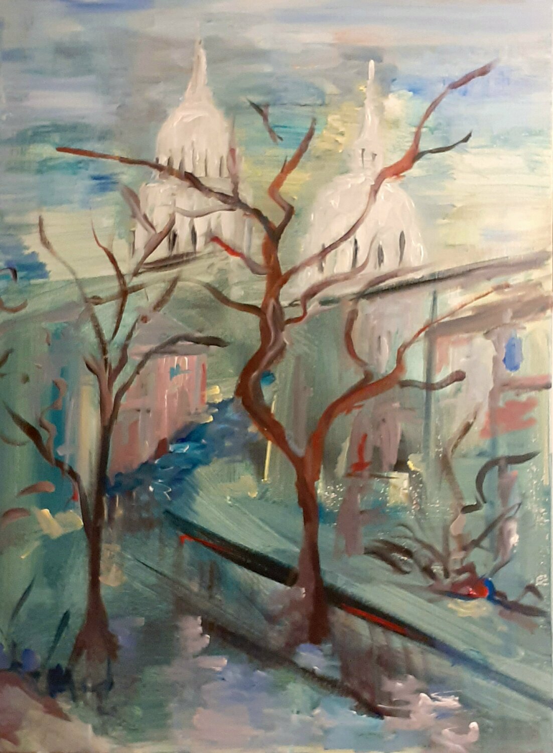 Paris- Montmartre Sylvie Schambill Original painting for sale